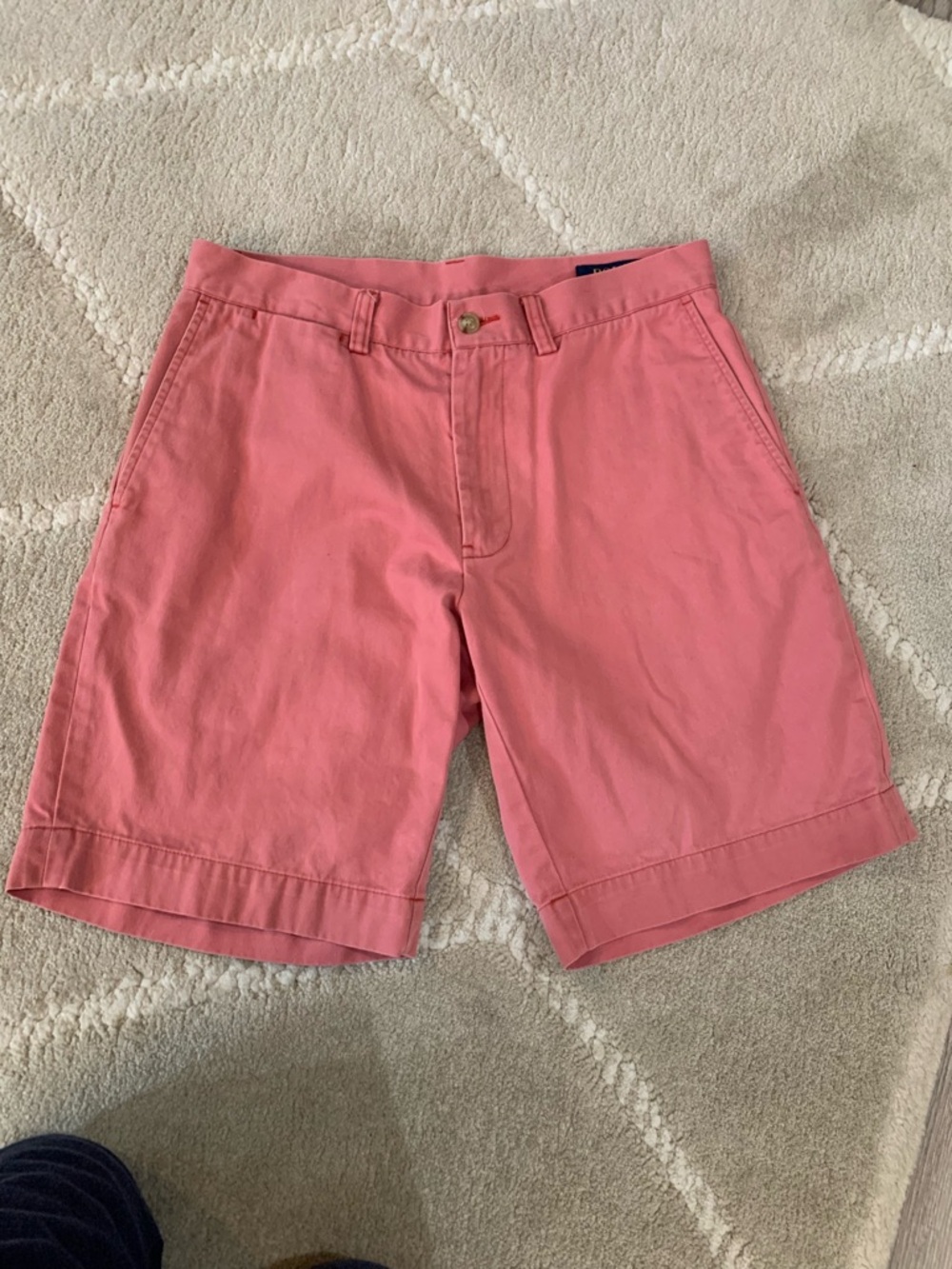 Polo by Ralph Lauren Coral Pink Flat-Front Chino Shorts